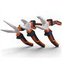 Presch Jeu de 3 pinces - Lot professionnel avec pince à becs 1/2 rond, pince coupante 160 mm et pince universelle 180 mm - Set d