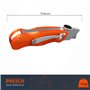 Presch Cutter à lame fixe - Cutter professionnel pliant très tranchant en métal avec 10 lames de rechange pour moquettes et tapi