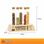 getDigital Lot de 5 tubes à essai pour épices et herbes avec bouchons en liège et base en bois