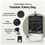 TRAVEL DUDE Trousse de toilette pliable pour homme et femme - Trousse de toilette à suspendre - Trousse de toilette plate et tro