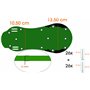 Pangolino Chaussures à ongles entièrement assemblés - Clous de 42 mm + clous de 60 mm - Utilisé comme aérateur de pelouse ou com