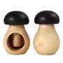 Smart Planet Lot de 2 Casse-Noix en Forme de Champignon - Cracker à Noix Rustique en Bois de hêtre Massif avec Filetage à vis - 