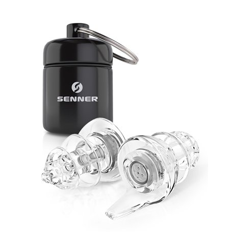 Bouchons d'oreilles de protection d'oreille Senner PartyPro avec étui en aluminium