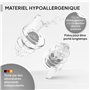 Bouchons d'oreilles de protection d'oreille Senner PartyPro avec étui en aluminium, idéal pour les fêtes, concerts, facile à tra