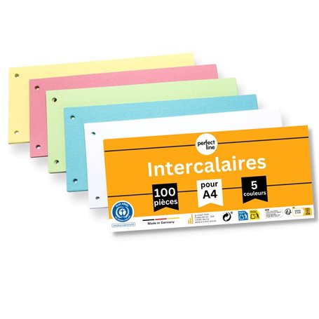 perfect line 100 Intercalaires classeur A4