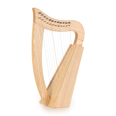 Classic Cantabile Harpe celtique 12 cordes - Harpe instrument de musique en bois de frêne - Avec 2 clés d'accord et sac