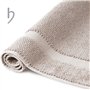 herzbach home - Tapis de Bain 100% Coton | 50 x 80 cm Lot de 2 | Tapis de Douche | Absorbant | Gris Sable