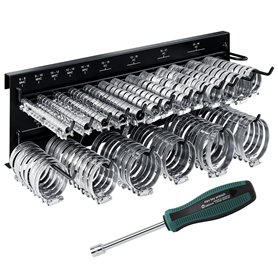 GRAFT support mural de colliers de serrage | 227 pc | Support et tournevis | Colliers de serrage tuyaux | Serrage tuyaux réglabl GRAFT support mural de colliers de serrage | 227 pc | Support et tournevis | Colliers de serrage tuyaux | Serrage tuyaux réglabl