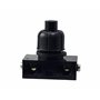 Interrupteur à pression encastrable avec contacts à vis pour lampes et appareils 250 V 2 A Noir