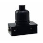 Interrupteur à pression encastrable avec contacts à vis pour lampes et appareils 250 V 2 A Noir
