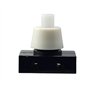 Interrupteur à pression encastrable avec contacts à vis pour lampes et appareils 250 V 2 A Blanc
