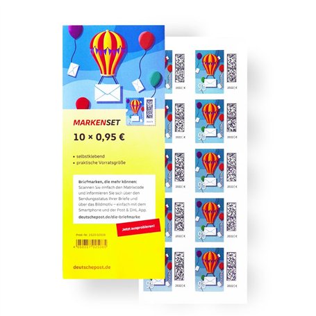 Lot de 10 timbres autocollants frais postaux de 0