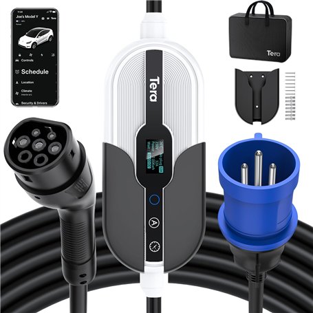 Tera Smart EV Chargeur Type 2 Wallbox: Borne de Recharge Véhicule Electrique 7