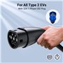 Tera Smart EV Chargeur Type 2 Wallbox: Borne de Recharge Véhicule Electrique 7,6kw Monophasé 32A 24A 20A 16A 240V APP WiFi 7M Câ