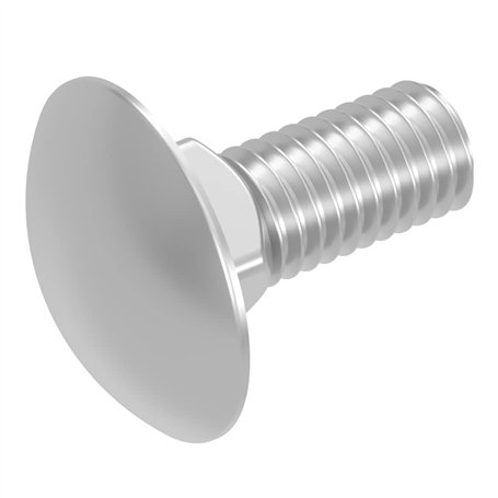 SECCARO Lot de 20 boulons de carrosserie M6 x 16 mm en acier inoxydable V2A VA A2