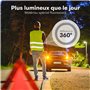 PURAHELP Gilet Jaune Voiture Set de 4 pièces valable dans Toute l'europe Selon en ISO 20471 - Gilet de sécurité reflechissant - 