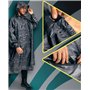 Jubi® Poncho de pluie pour homme en 100 % polyester recyclé - Gris - Durable, léger et imperméable, gris, taille unique