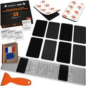 GENMAG® 2X Support de Plaque d'Immatriculation Auto Moto sans Cadre [Extra Fort & Universel] Support Plaque Immatriculation Voit