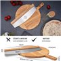 set à pizza composé d'un couteau de pesée et d'une planche à pizza - Accessoire