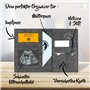 CAVOADO Étui pour carnet de maternité en feutre avec 6 cartes de jalon et liste de hackliste de grossesse, organiseur pour passe