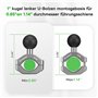 FANAUE Base de montage en U pour guidon en alliage d'aluminium avec boule en TPU de 1", compatible avec les supports RAM de tail