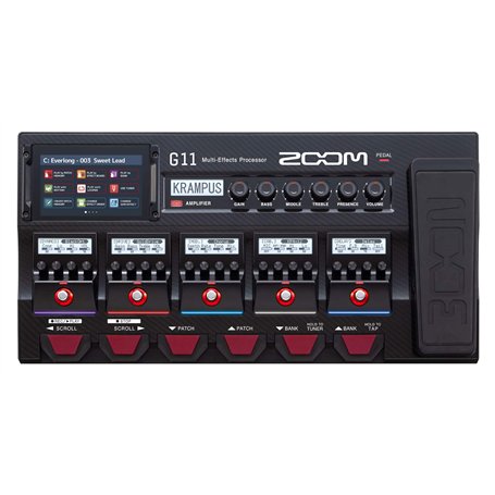 Zoom - G11 - pédalier multieffets avec réponses impulsionnelles - écran tactile - interface audio
