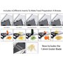 Chef's INSPIRATIONS Mandoline coupe-légumes avec lame en V, mandoline et mandoline à julienne avec 6 inserts différents, brosse 