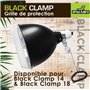 REPTILES PLANET - Grille de Protection pour Support d'Ampoule Black Clamp 18