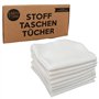 Earthtopia Lot de 10 mouchoirs de poche en tissu de coton bio Blancs