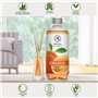 Recharge de Diffuseur Orange 500ml - Diffuseur de Parfum d'Ambiance à l'Huile Essentielle d'Orange Naturelle - Idéal pour Aromat