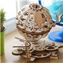 UGEARS Puzzle 3D en Bois - Puzzle Adulte - Modèle de Globe terrestre 3D Rotatif - Kit de Construction mécanique en Bois - Globe