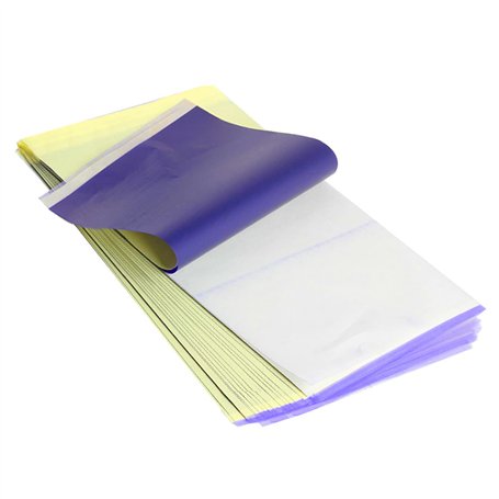 LuLyL Lot de 20 feuilles de papier de transfert de tatouage - Format A4 - Papier carbone - Tatouage graphite