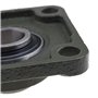 Lot de 2 roulements UCF206 de 30 mm à 4 boulons à bride carrée avec buse d'huile, auto-alignant pour systèmes de transport, mach
