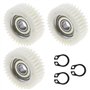3pcs Engrenages Planétaires de Moteur de Moyeu de Roue de Vélo Électrique à 36 Dents avec Roulement Compatible avec Bafang Moteu