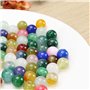 100pcs Perles Rondes de Pierres Précieuses Naturelles Perles de Bracelet Collier Accessoires Décoratifs pour Fabrication de Bijo