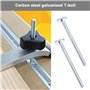 10pcs M8x100mm Filetage T Fente Outil de Fixation Goujon Drop-in T-Écrou Coulissant Vis Boulon en Acier au Carbone Zingué pour 3