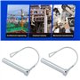 OTOTEC 4 Lot Goupilles Fendues en Forme de D pour Verrouillage Arbre de Tuyau de 12 mm Goupille Accouplement de Sécurité en D Zi
