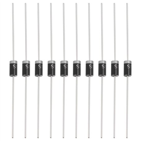 OTOTEC Lot de 50 Diodes de Redressement SB2100 2 A 100 V DO-15 Adaptées Aux Applications de Protection de Polarité en Roue Libre