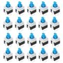 OTOTEC Lot de 20 Interrupteurs à Bouton-poussoir Tactiles 7x7 Mm Autobloquants Micro-interrupteurs à 6 Broches DPDT Mini-interru