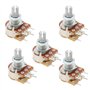 OTOTEC Lot de 5 Potentiomètres de Vitesse Réglables WH148 B10K Interrupteur à 5 Broches Longueur de l'arbre 15 Mm écrou Rondelle