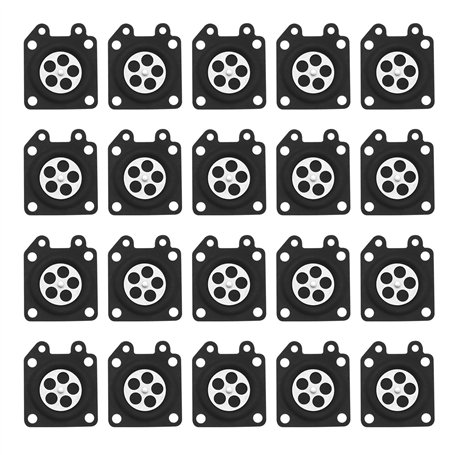 EMSea 20pcs Diaphragme de Joint de Carburateur 95-526-8 95-526-9 95-526 Compatible avec Walbro WTA WY WA WT Série Pièces de Mote