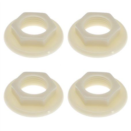 Lot de 4 robinets d'évier - Écrou arrière - 1/2" BSP - En plastique - Accessoires pour salle de bain - Robinets mitigeurs à brid