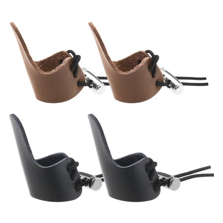 EMSea Lot de 4 gants de protection pour les doigts en cuir pour tir à l'arc