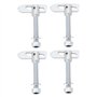 EMSea 4pcs Loquets de Fixation AntiLuce Loquet de Fixation M12 x 75 mm Robuste Verrou à Pêne Dormant pour Hayons de Remorque Cam