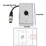 EMSea Plaque Murale XLR sans Soudure en Acier Inoxydable 11,4 X 7 Cm Plaque Murale XLR 1 Port Plaque Murale Audio Femelle Vers F