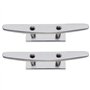 YINETTECH 2pcs 4 Pouces Acier Inoxydable 316 Taquets d'amarrage à 2 Trous pour Sécurisation des Quais de Bateaux