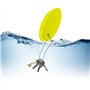 YINETTECH 3PCS Flottant Porte-Clés Glow Ovale Forme Jaune Mousse Porte-clés Sport Nautique Léger Clé Accessoires pour Surf Natat