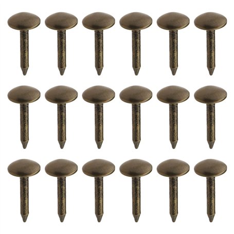 YINETTECH Lot de 200 clous ronds à tête bombée en laiton antique pour meubles