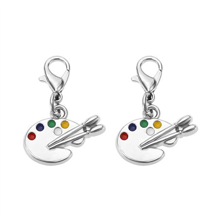 YINETTECH 2pcs Palette de Peinture Porte-clés Pendentif Amateur d'art Charme Porte-clés Professeur d'art Étudiant en Art Artiste