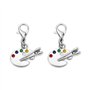 YINETTECH 2pcs Palette de Peinture Porte-clés Pendentif Amateur d'art Charme Porte-clés Professeur d'art Étudiant en Art Artiste